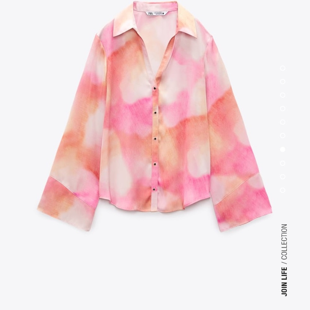 NWT Zara Tie Dye Print Blouse